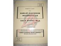 Harley Davidson WLA Solo Каталог деталей на английском языке, 1942г